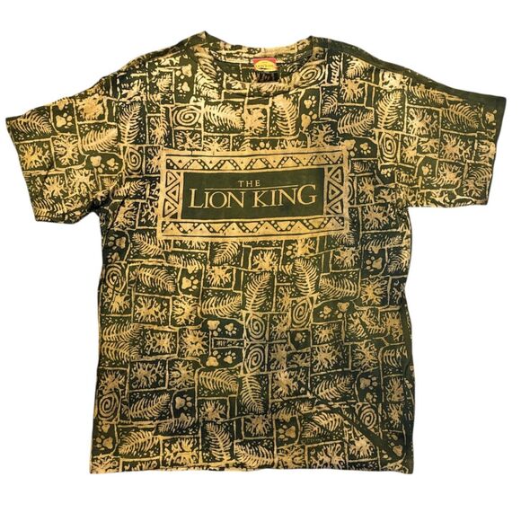 Vintage 90s Disney The Lion King AOP Shirt Movie Promo T shirt USA Single Stitch - Picture 1 of 9